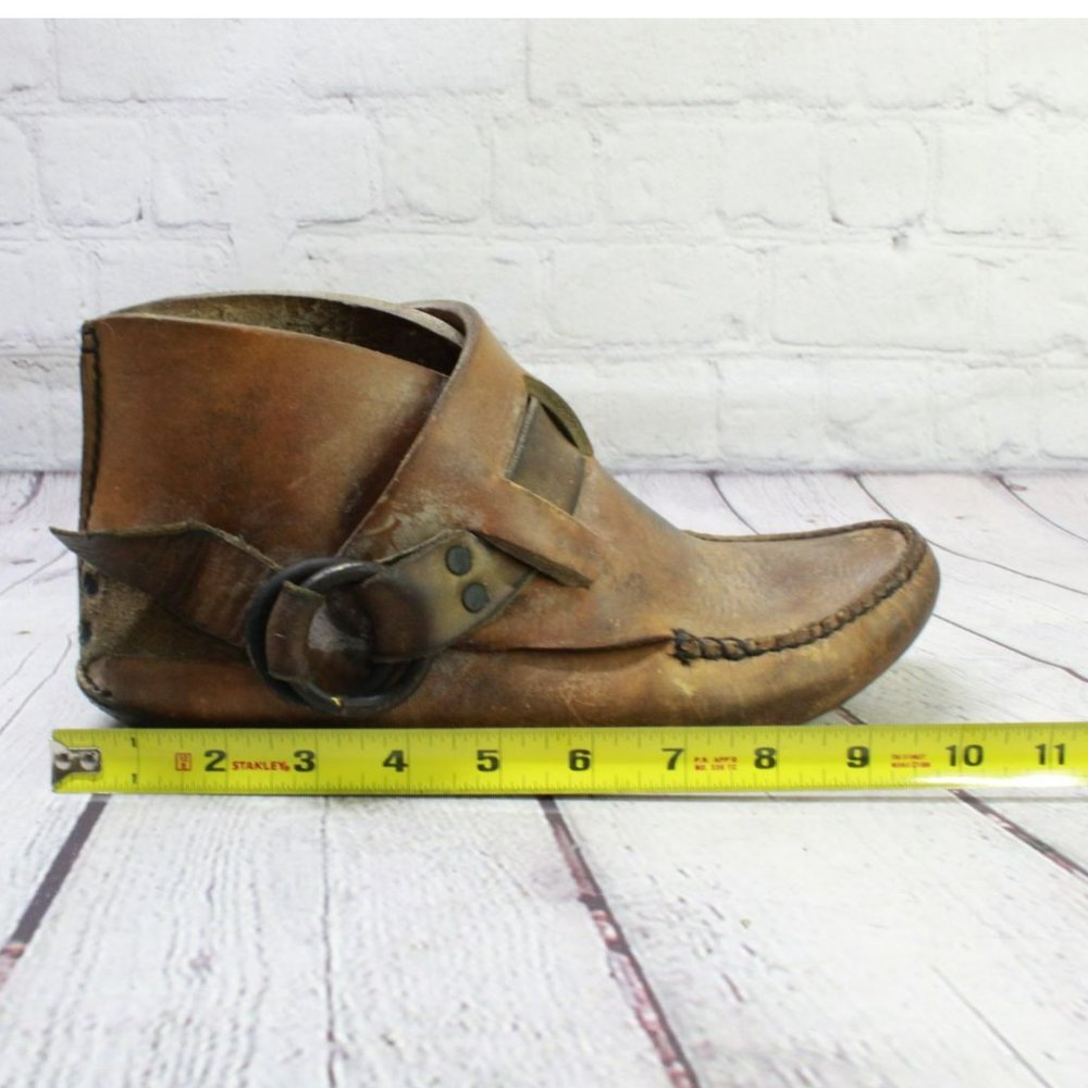 *Unbranded Unisex Brown Leather Slip On Round Toe Ankle Clog Shoes Sz 10 Inches - Picture 7 of 9